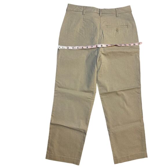 Express Stretch Khaki Dress Capri Pants Size 4 | 27W 18R | Tan Business Casual - Picture 6 of 7